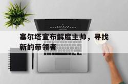 开云体育入口-塞尔塔宣布解雇主帅，寻找新的带领者的简单介绍